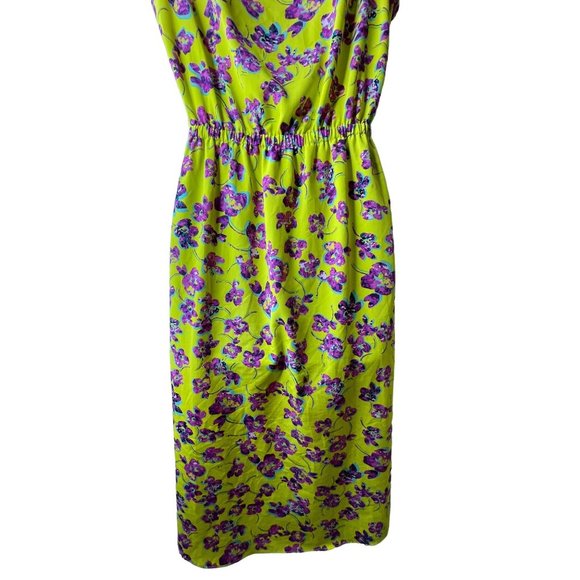Daisy Fuentes High Low Floral Flowers Print Pattern Spring Sleeveless Dress NWT - Picture 14 of 16